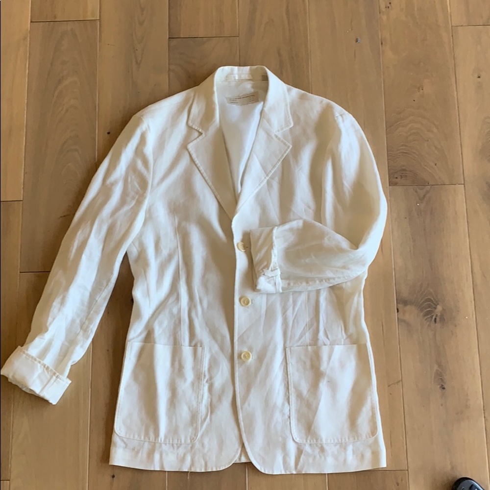 Zara white linen men’s sport coat - Picture 1 of 4